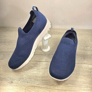 Skechers Go Walk Sz 7M Womens Navy Sneakers Slip On Casual Comfort Shoes